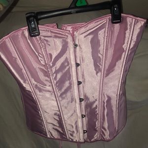 Pink Satin Corset